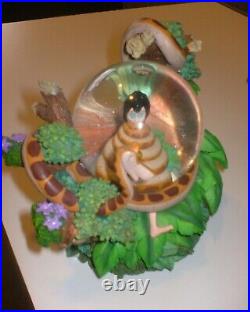 Disney Jungle Book Mowgli And Kaa Snow Globe Extremely Rare & Retired Vintage