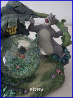 Disney Jungle Book Rotating Musical Snow Globe Baloo Mowgli Bagheera Works