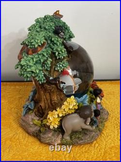 Disney Jungle Book Snow Globe Mowgli Baloo Music Box Bare Necessities WORKS