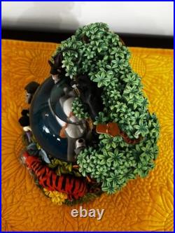 Disney Jungle Book Snow Globe Mowgli Baloo Music Box Bare Necessities WORKS