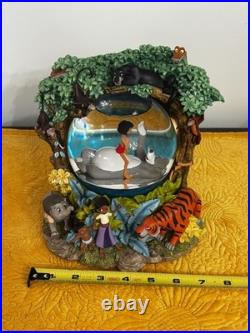 Disney Jungle Book Snow Globe Mowgli Baloo Music Box Bare Necessities WORKS