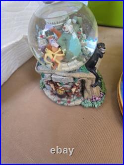 Disney Jungle Book Temple Musical Snow Globe Bare Necessities Works Well Vintage