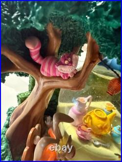 Disney LARGE Alice In Wonderland Snow Globe Mad Hatter's Tea Party Damage