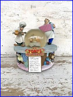 Disney Lady & The Tramp Bella Notte LE Snow Globe In Good Pre-Owned Condition