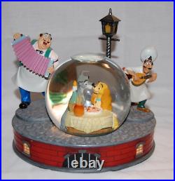 Disney Lady and The Tramp Bella Notte Musical Snow Globe