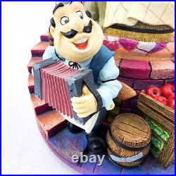 Disney Lady and the Tramp Musical Snowglobe WORKS Bella Notte AS IS FLAW
