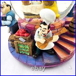 Disney Lady and the Tramp Musical Snowglobe WORKS Bella Notte AS IS FLAW
