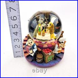 Disney Lady and the Tramp Musical Snowglobe WORKS Bella Notte AS IS FLAW