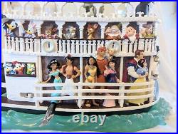 Disney Liberty Belle Riverboat Fantasmic Musical Snow Globe WITH BOX NICE