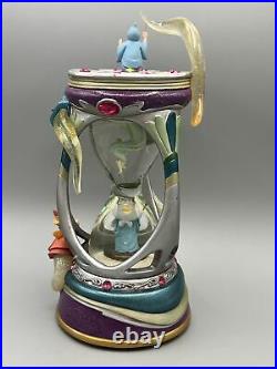 Disney Lighted Musical Fairies Hourglass Snow Globe Excellent Cond. With Box