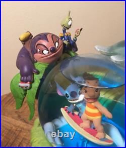 Disney Lilo And Stitch Surfing Musical Snow Globe Snowglobe Jumba Pleakley RARE Disney Lilo And Stitch Surfing Musical Snow Globe Snowglobe Jumba Pleakley RARE