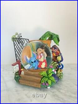 Disney Lilo & Stitch Aloha Animal Rescue Snowglobe Statue RARE Globe Adoption