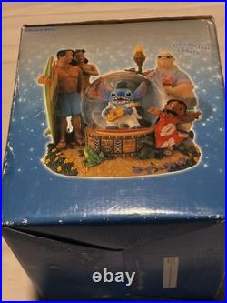 Disney Lilo & Stitch As Elvis Musical Snow Globe Snowglobe Plays Aloha Oe RARE