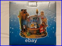 Disney Lilo & Stitch As Elvis Musical Snow Globe Snowglobe Plays Aloha Oe RARE
