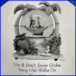Disney Lilo & Stitch Snow Globe Song Aloha OE, Light Up Torches, 8 tall