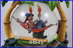 Disney Lilo and Stitch in Hammock Musical Light Up Water Snow Globe, Aloha