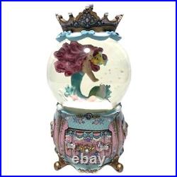 Disney Little Mermaid Ariel Flounder Snow Globe Accessory Case Merry-go-round