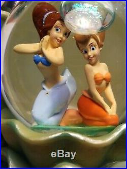Disney Little Mermaid Ariel Snowglobe 3 Globe Daughters of Triton Light Up RARE