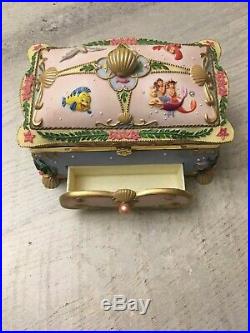 Disney Little Mermaid Kiss the Girl Music Trinket Jewelry Box Vintage 1988