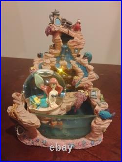 Disney Little Mermaid Snow Globe Water Fountain FULLY FUNCTIONING