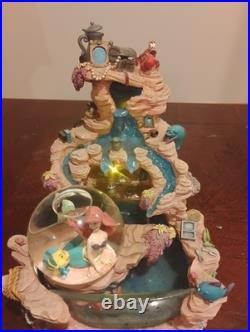 Disney Little Mermaid Snow Globe Water Fountain FULLY FUNCTIONING