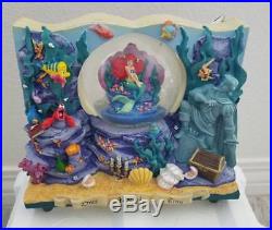 Disney Little Mermaid Storybook Ariel Musical Snowglobe Water Snow Globe New! NR