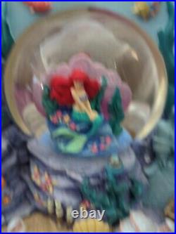 Disney Little Mermaid Storybook Double Sided Musical Under The Sea Snow Globe