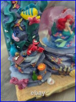 Disney Little Mermaid Storybook Double Sided Musical Under The Sea Snow Globe