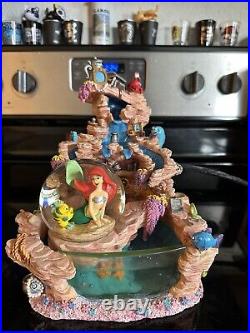Disney Little Mermaid Under The Sea Snow Globe Water Fountain Vintage