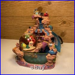 Disney Little Mermaid Under The Sea Snow Globe Water Fountain Vintage WORKS