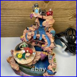 Disney Little Mermaid Under The Sea Snow Globe Water Fountain Vintage WORKS
