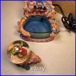 Disney Little Mermaid Under The Sea Snow Globe Water Fountain Vintage WORKS