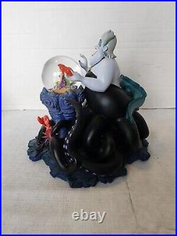 Disney Little Mermaid Ursula Sculpture with Mini Ariel SnowGlobe. Ursula Globe