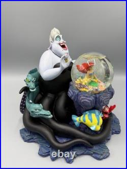 Disney Little Mermaid Ursula Sculpture with Mini Snow Globe Rare READ