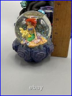 Disney Little Mermaid Ursula Sculpture with Mini Snow Globe Rare READ