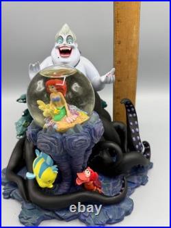 Disney Little Mermaid Ursula Sculpture with Mini Snow Globe Rare READ