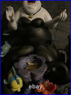 Disney Little Mermaid Ursula Sculpture with Mini Snow Globe rare (read)