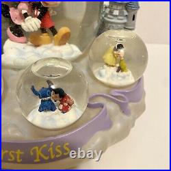 Disney Loves First Kiss Snow Globe With Box- Lilo & Stitch, Lady & The Tramp