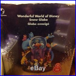 Disney MICKEY MOUSE WONDERFUL WORLD Musical Lights Up Snow Globe-MIB