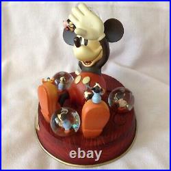 Disney MICKEY'S NIGHTMARE Musical Multi Figurines Mini SnowGlobe-MIB