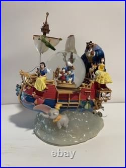 Disney Magical Gathering Ship A Whole New World Musical Snow Globe READ Disney Magical Gathering Ship A Whole New World Musical Snow Globe READ