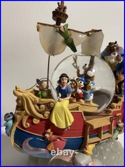 Disney Magical Gathering Ship A Whole New World Musical Snow Globe READ Disney Magical Gathering Ship A Whole New World Musical Snow Globe READ
