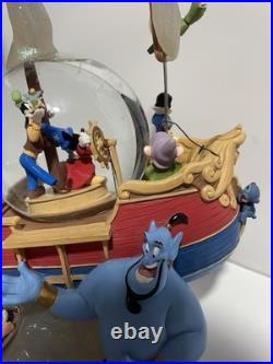 Disney Magical Gathering Ship A Whole New World Musical Snow Globe READ Disney Magical Gathering Ship A Whole New World Musical Snow Globe READ