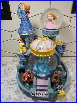 Disney Magical Princess Castle Snow Globe Musical 12 Disney Store IN BOX Rare