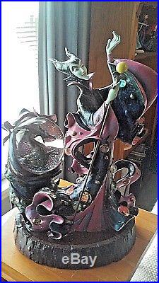Disney Maleficent And Dragon Sleeping Beauty Villians Snow Globe Figurine Coa