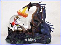 Disney Maleficent Dragon & Prince Philip figure Snow globe Music box Collector