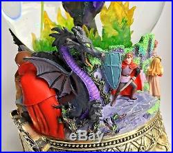 Disney Maleficent SLEEPING BEAUTY SNOWGLOBE Masters of Animation Lights Up