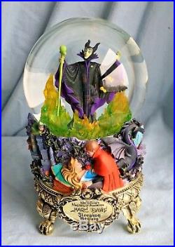 Disney Maleficent SLEEPING BEAUTY SNOWGLOBE Masters of Animation Lights Up