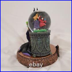 Disney Maleficent Sleeping Beauty Musical Rotating Snow Globe in Original Box