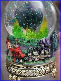 Disney Maleficent Sleeping Beauty Snow globe, Masters Animation Lights Up